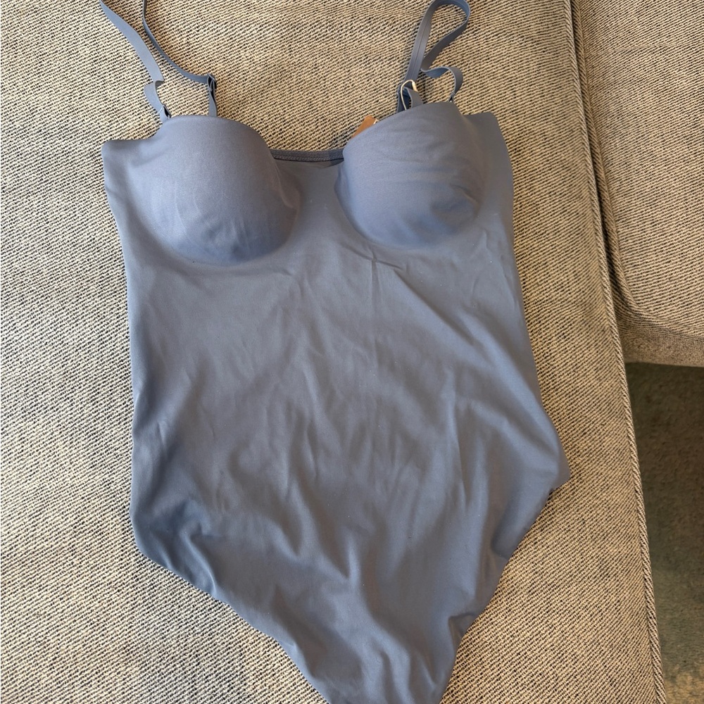 SKIMS Steel Blue Bodysuit